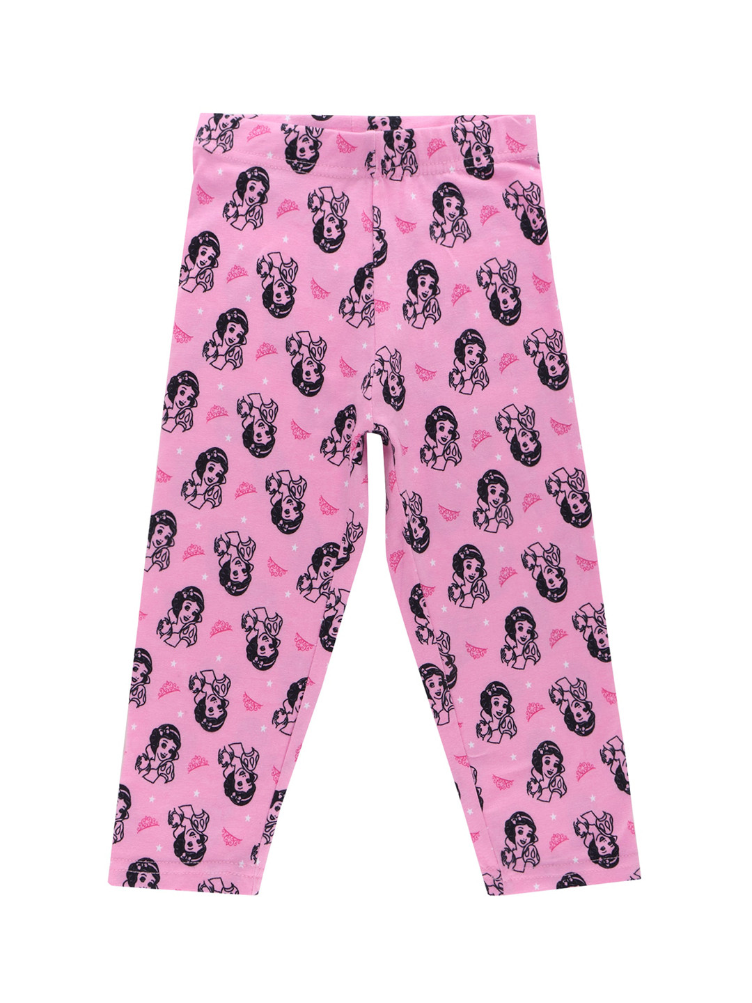 Bodycare Kids Girls Pink & Black Printed Cotton Leggings