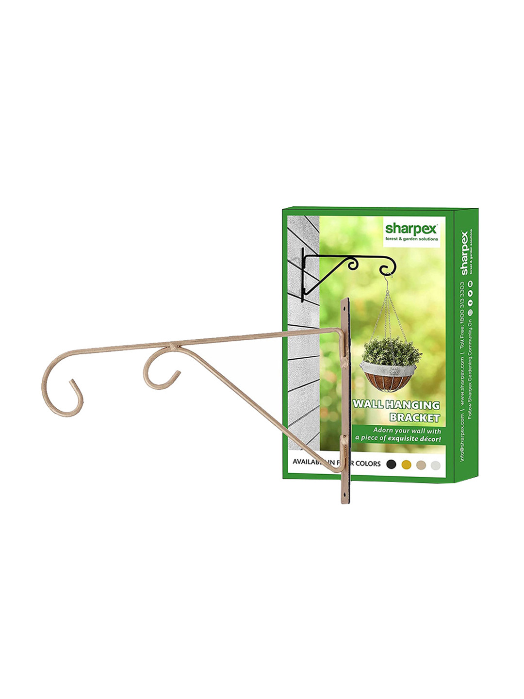 Sharpex  Gold-Coloured Solid Plant Hanger Brackets