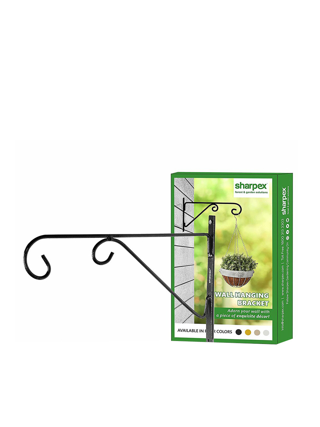 Sharpex Black Garden Solid Plant Hanger Brackets