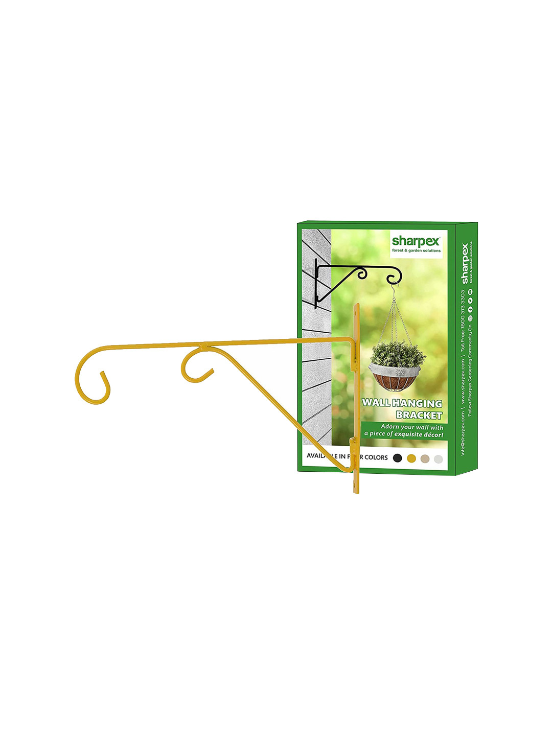 Sharpex Yellow Solid Metal Plant Hanger Brackets