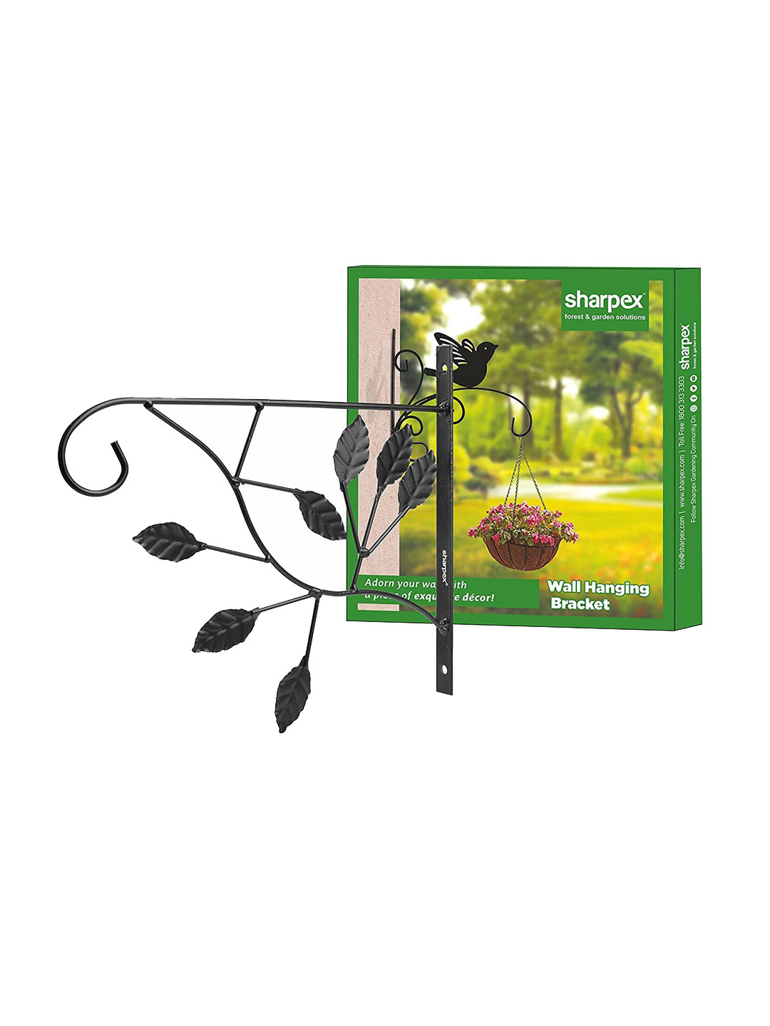 Sharpex Black Solid Metal Plant Hanger Brackets