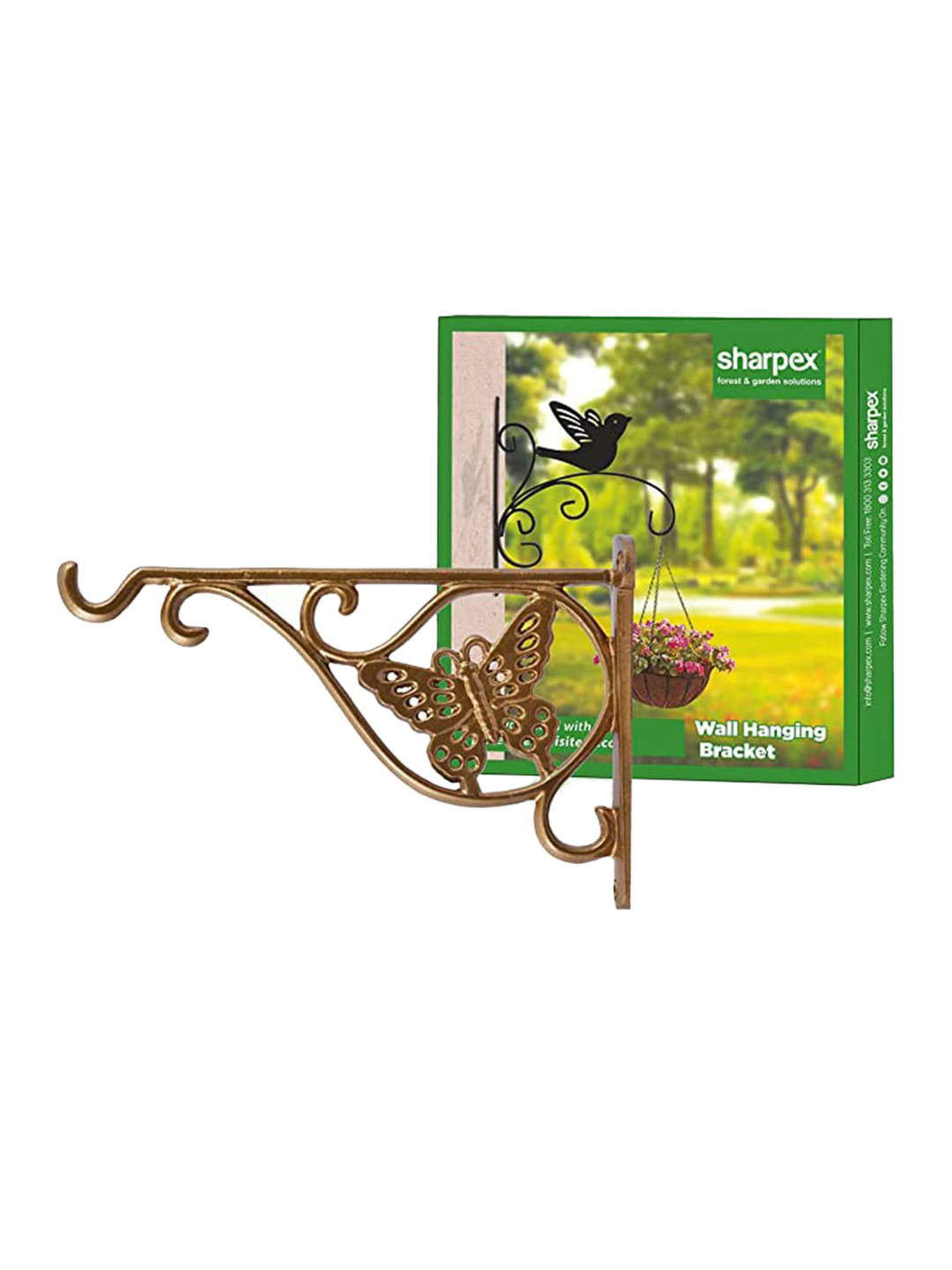 Sharpex Set Of 4 Gold-Toned Solid Plant Hanger Brackets