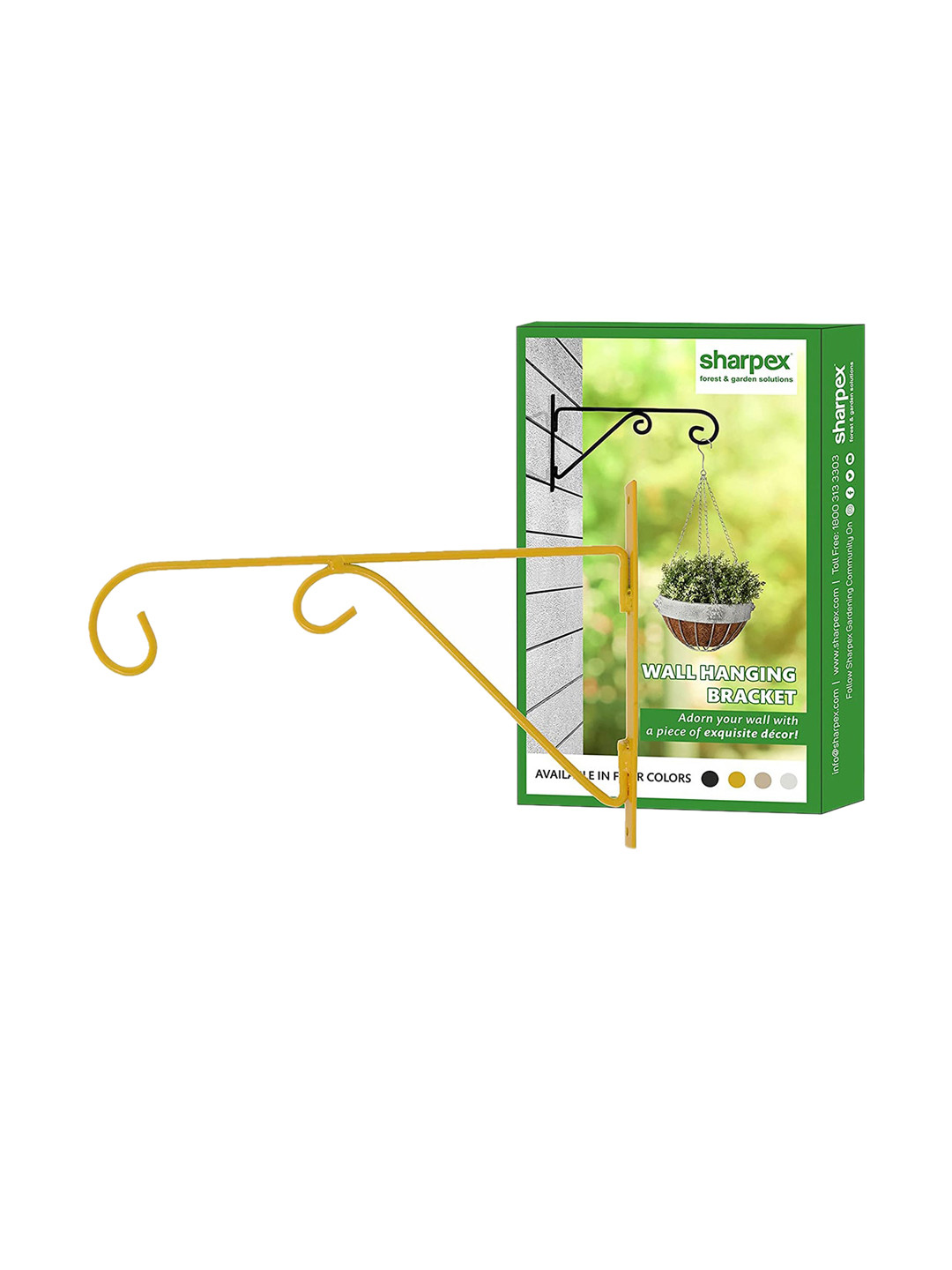 Sharpex Set Of 4 Yellow Solid Plant Hanger Brackets