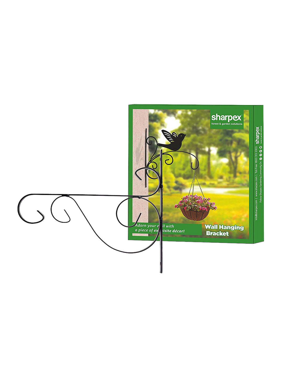 Sharpex Black Solid Metal Plant Hanger Bracket