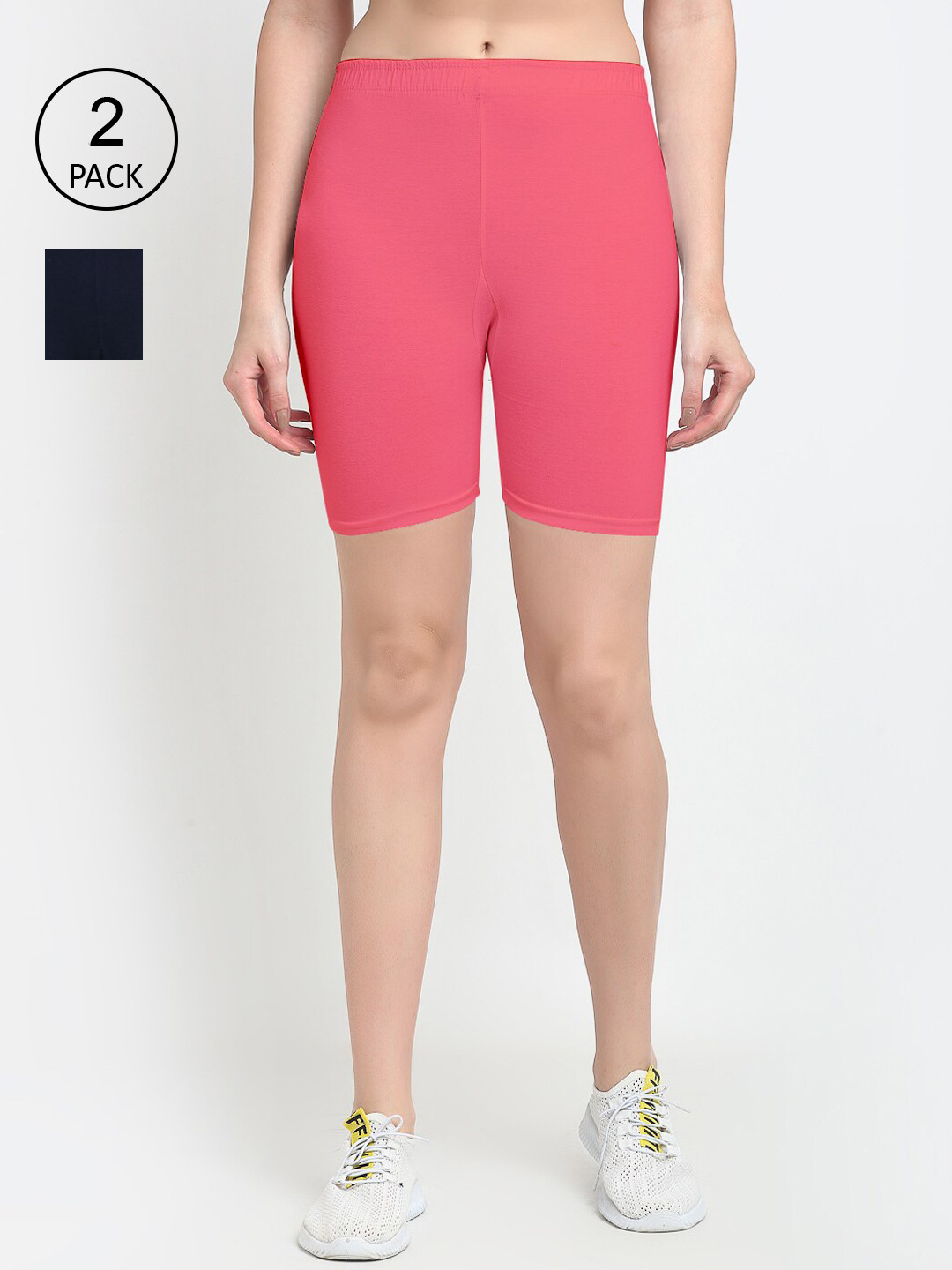 GRACIT Women Navy Blue Cycling Shorts