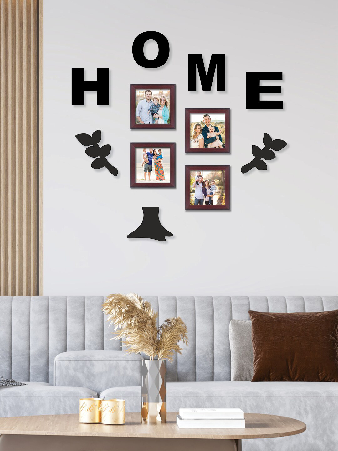 RANDOM Set Of 4 Brown Photo Frames