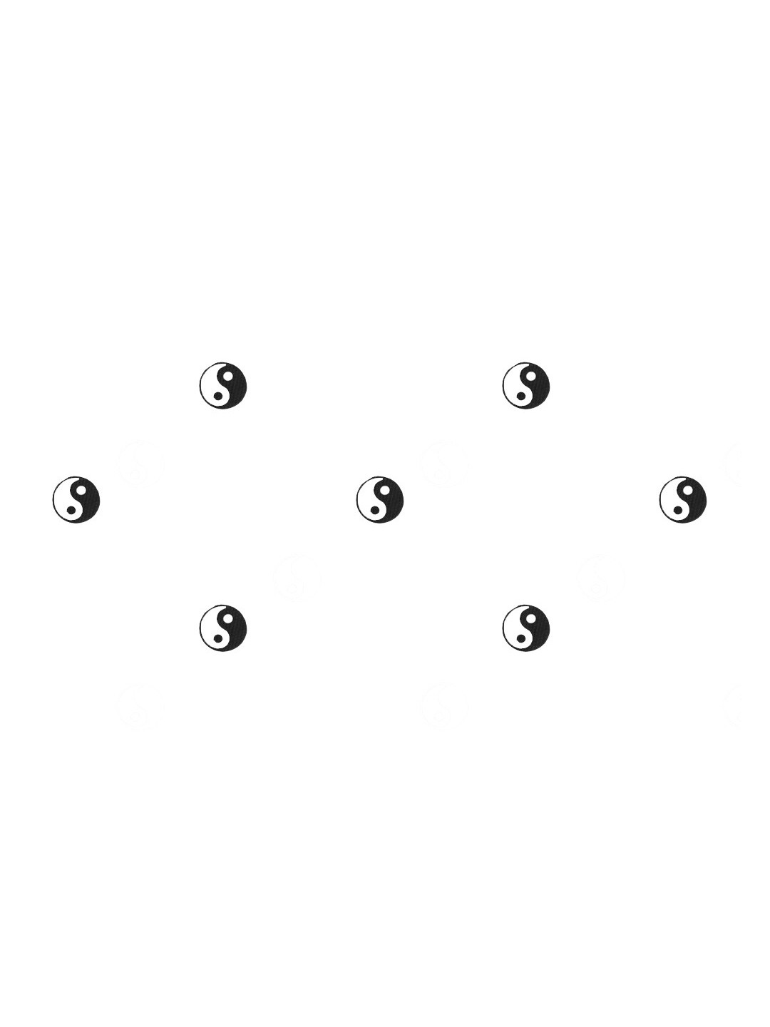 Comet Busters 7 Pcs Black & White Yinyang Shaped Reusable Bindi