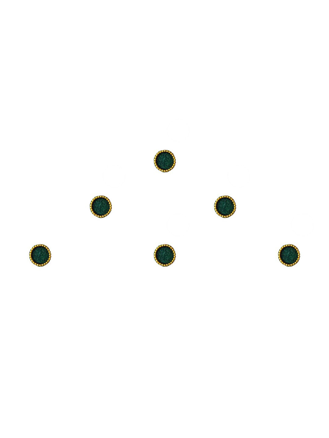 Comet Busters Women Green Matte Bindi