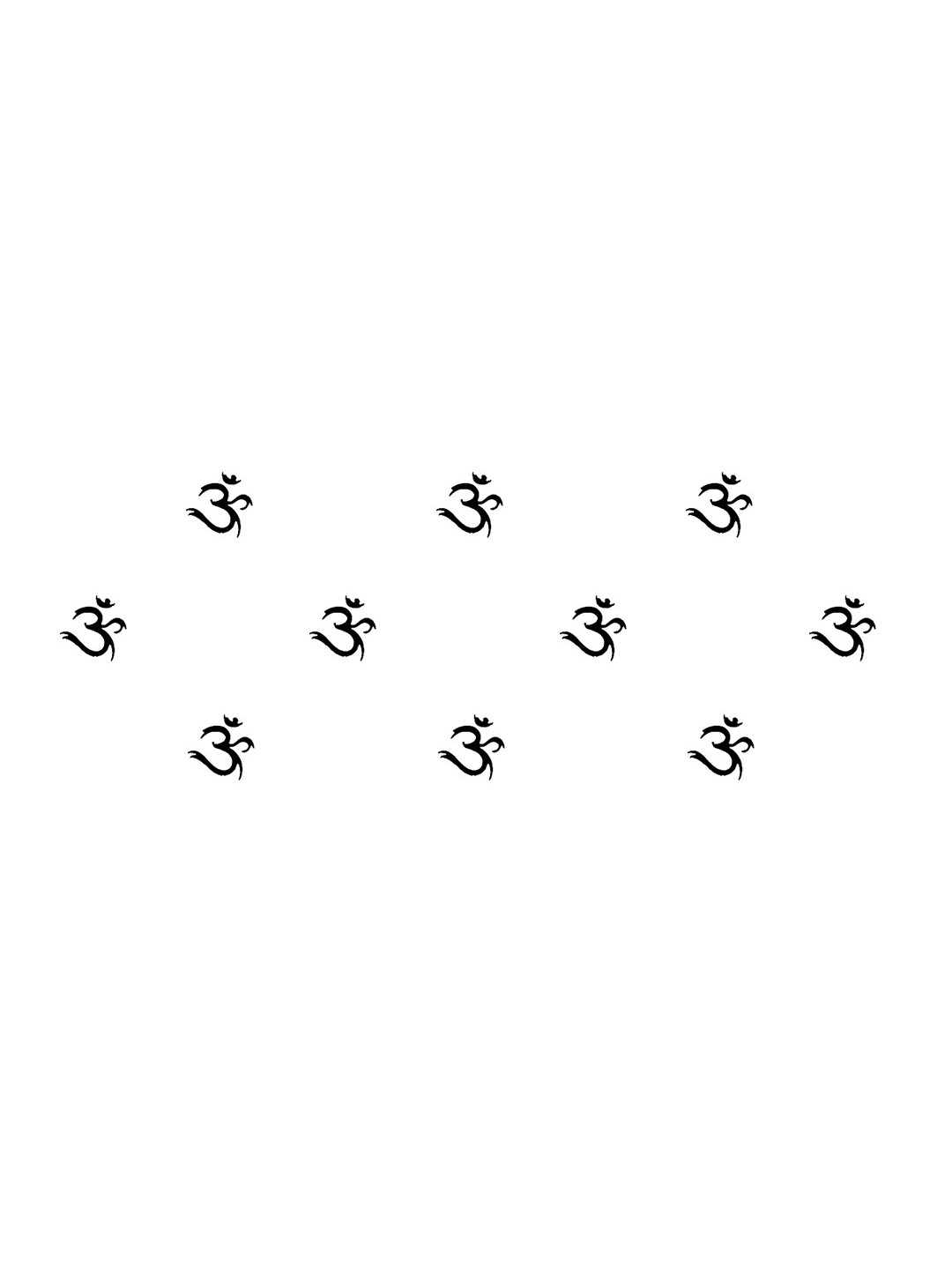 Comet Busters Set of 10 Om-Shaped Designer Bindis - Black