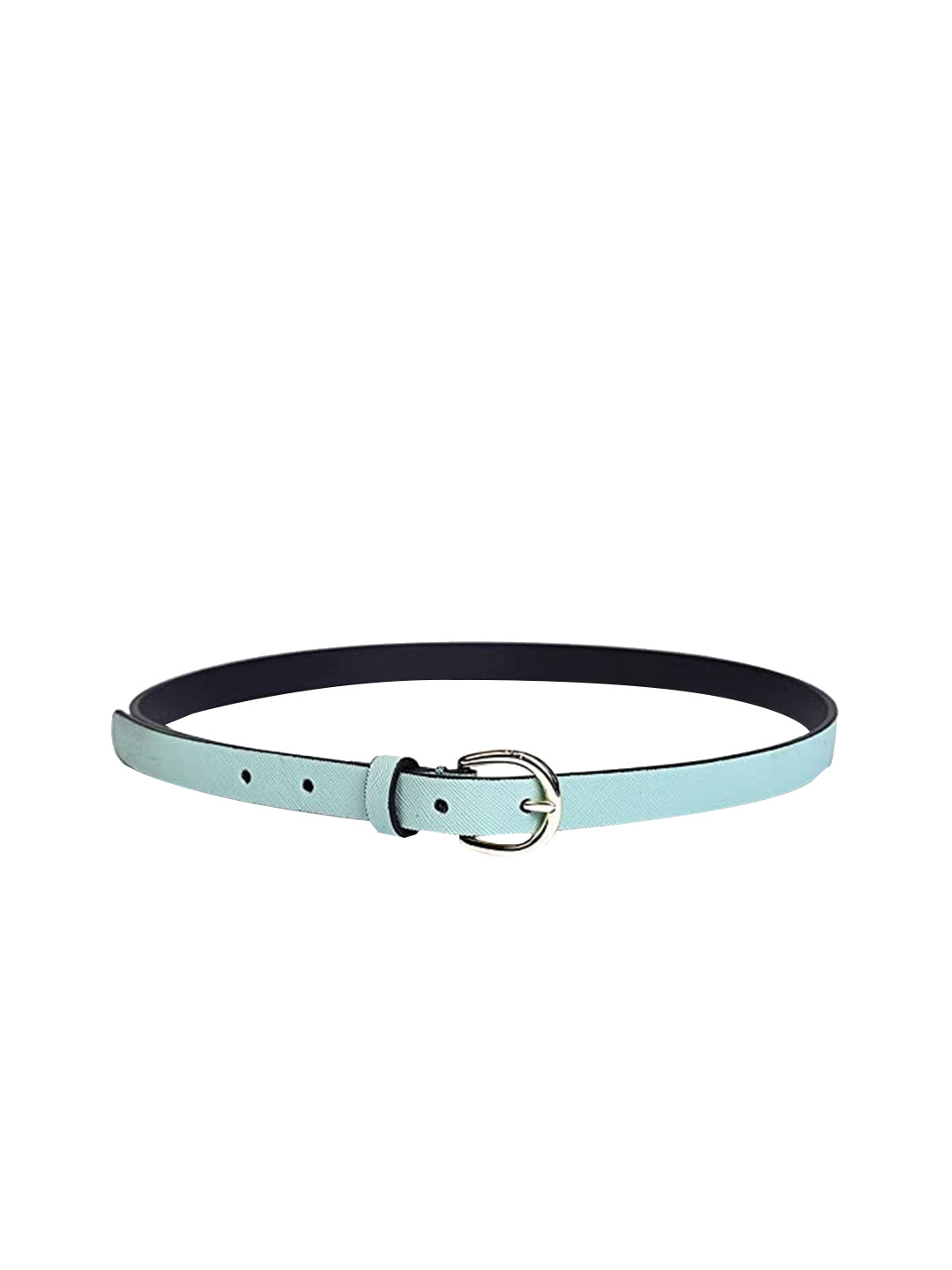 Belwaba Women Mint Blue Textured PU Casual Belt