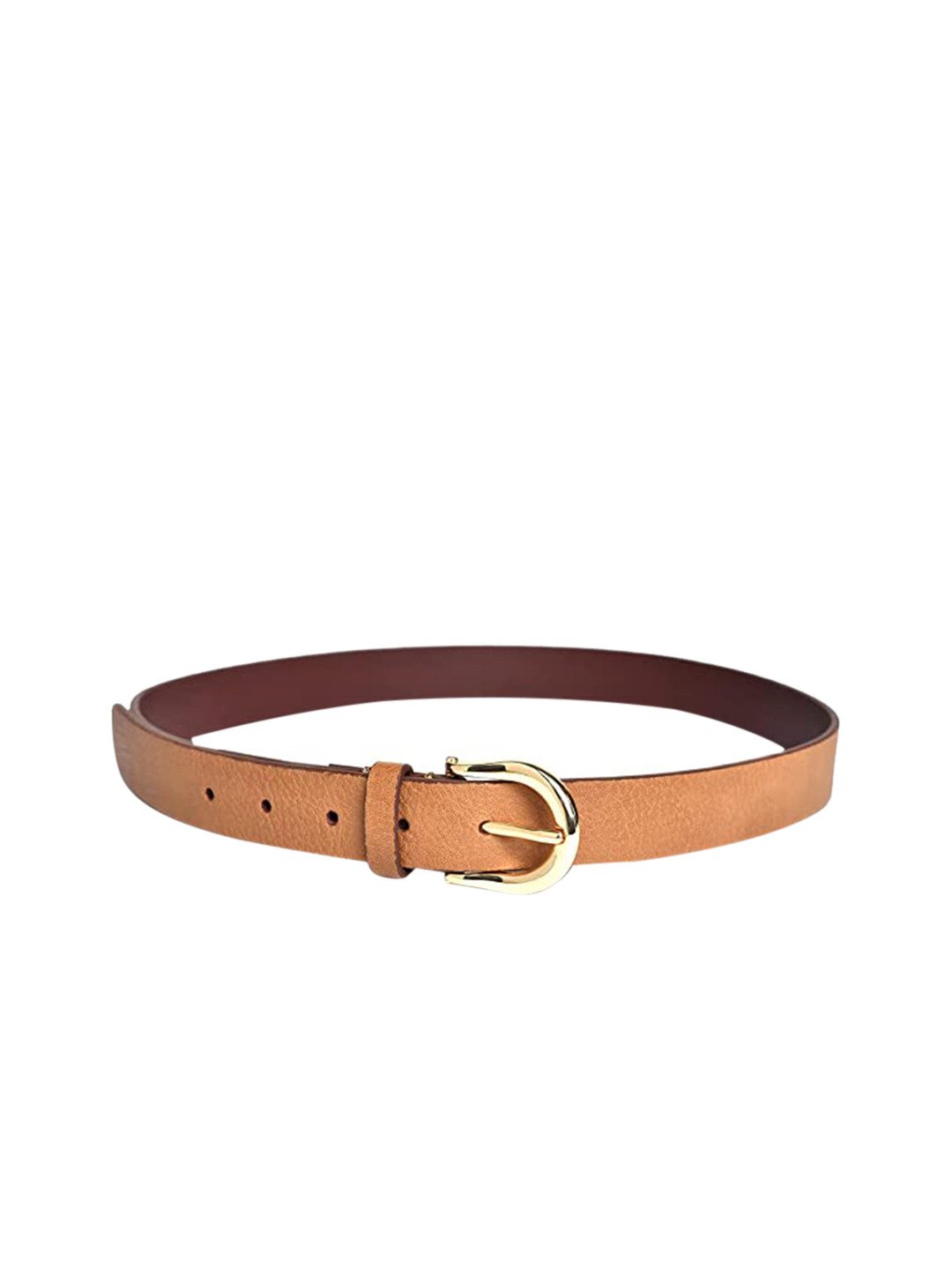 Belwaba Women Tan & Brown PU Textured Belt