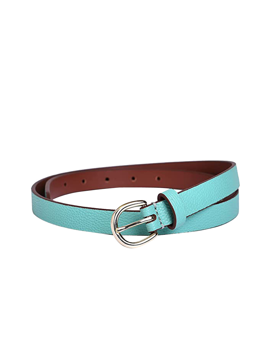 Belwaba Women Turquoise Blue Textured Belt