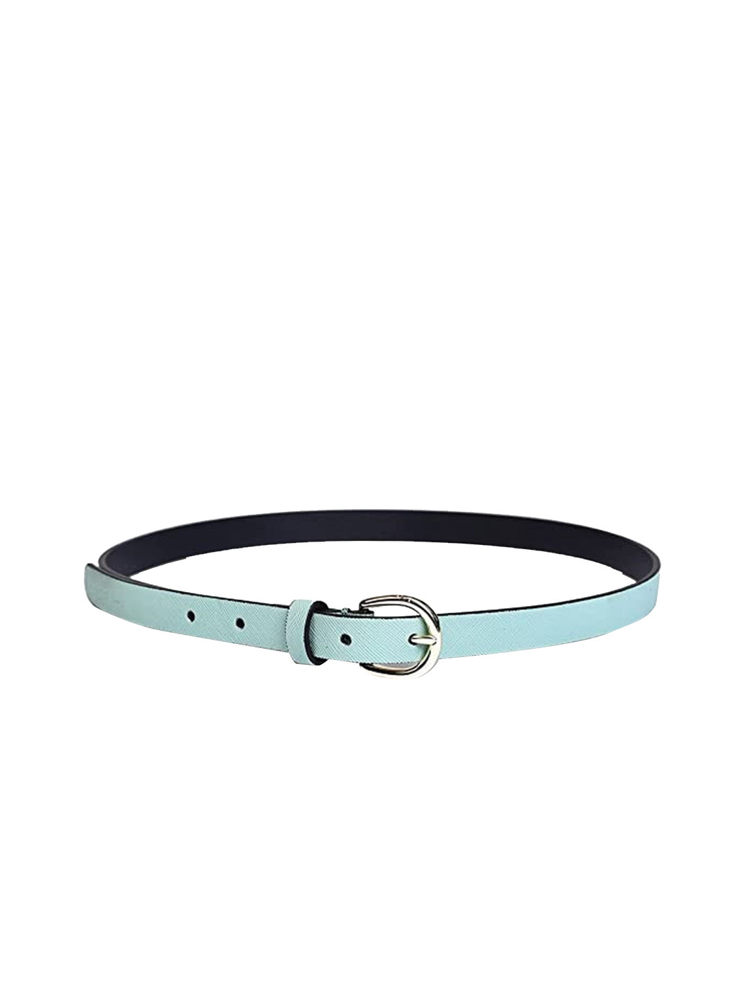 Belwaba Women Mint Blue Textured PU Belt