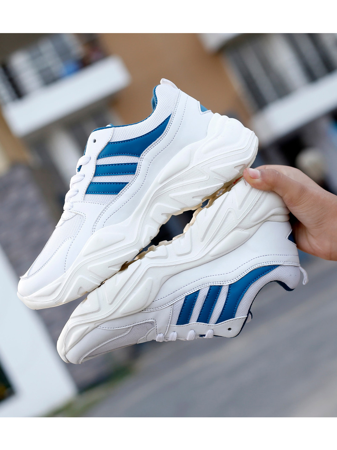 bacca bucci Women White Striped PU Sneakers