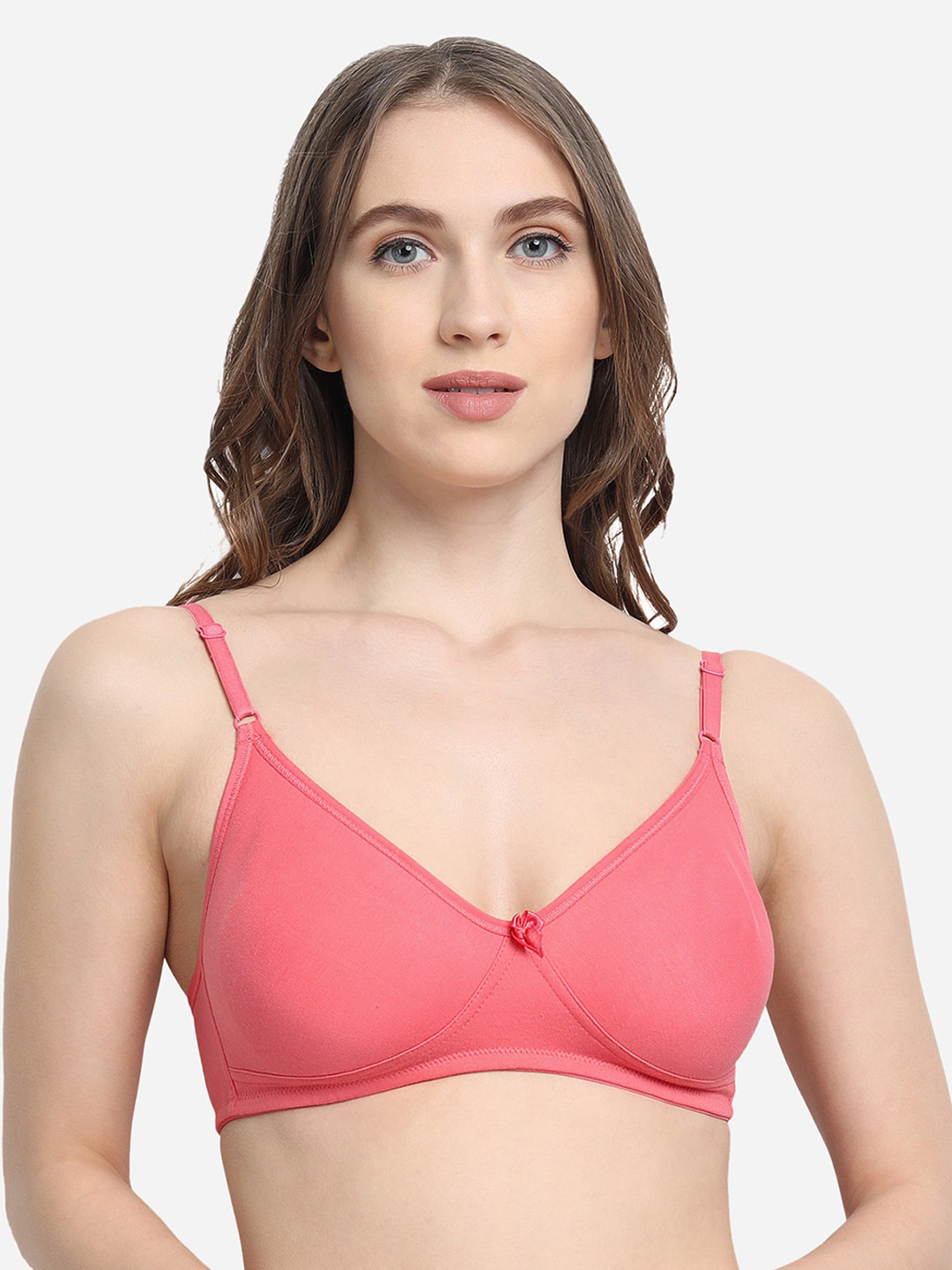 VStar Coral Solid Non Padded Bra