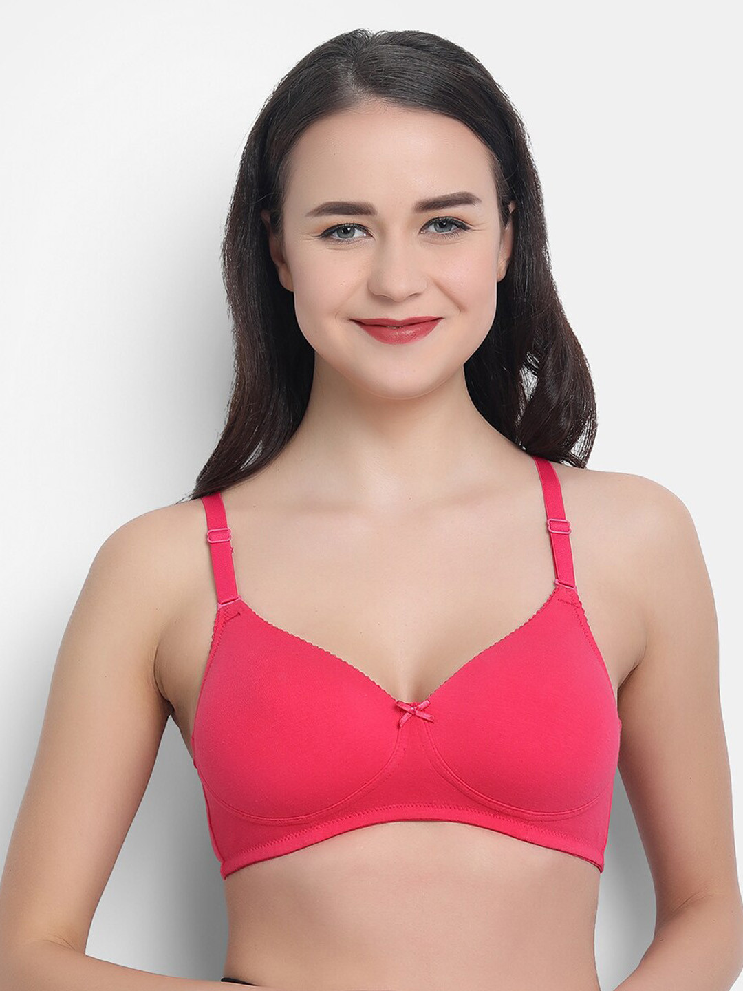 VStar Pink Solid Lightly Padded Everyday Bra
