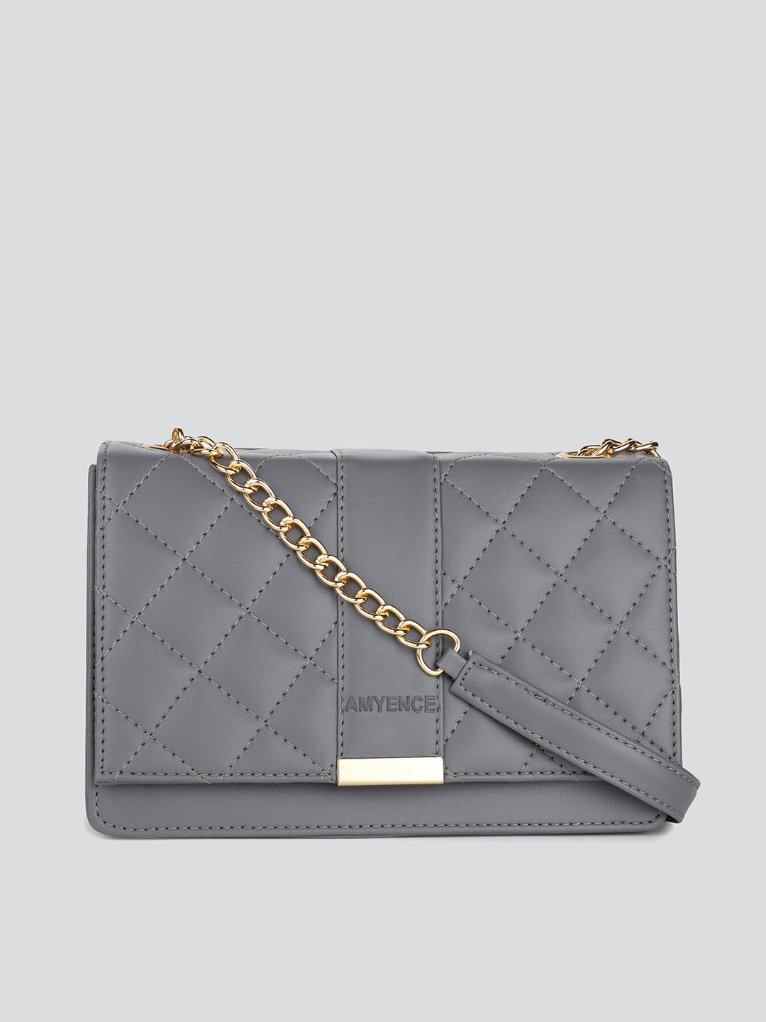 AMYENCE Women Grey Structured Sling Bag