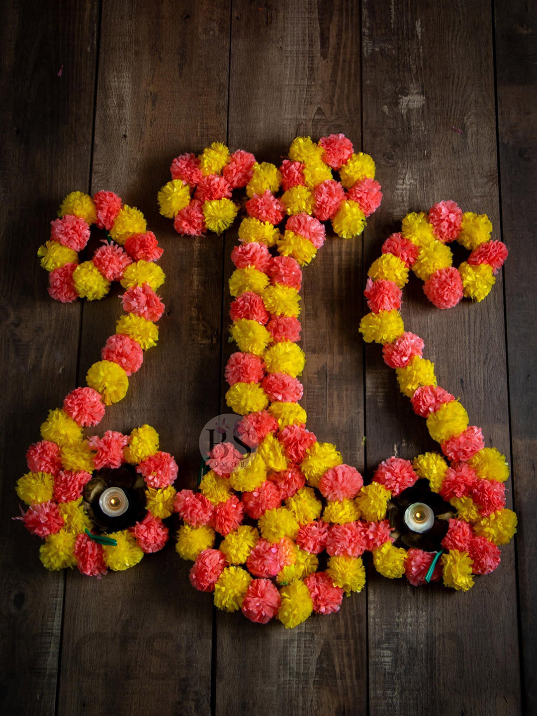 BS AMOR Yellow Marigold Artificial Flowers and Plants