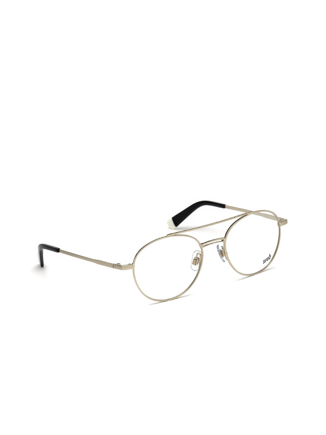 WEB EYEWEAR Unisex Gold-Toned & Black Full Rim Aviator Frames WE5247 50 032