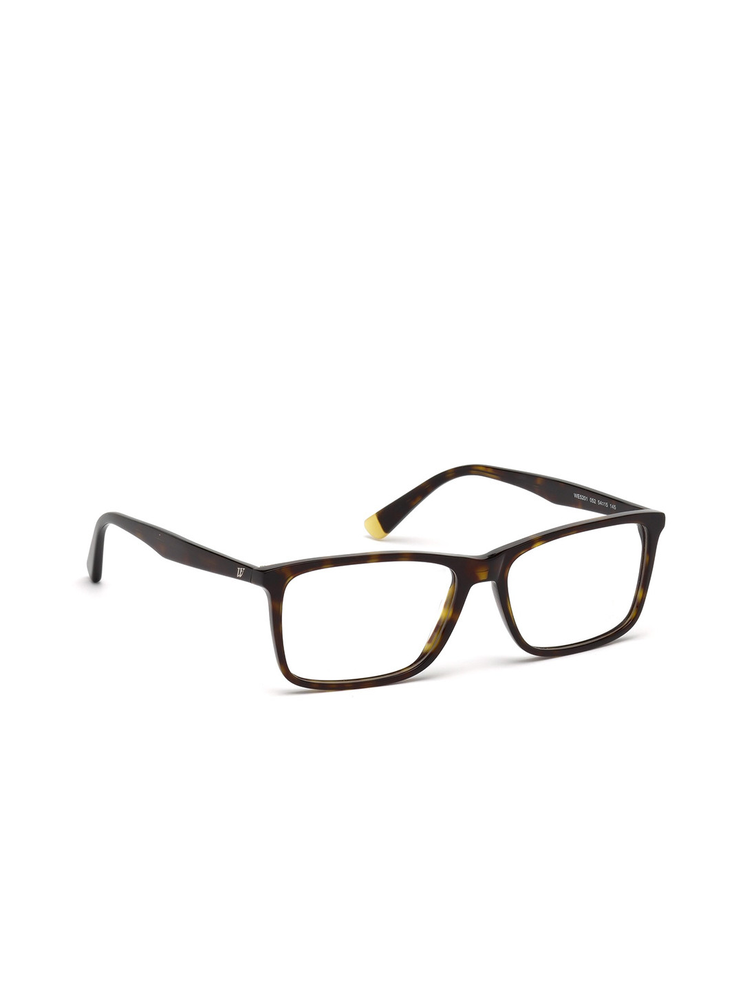 WEB EYEWEAR Men Brown & Yellow Full Rim Square Frames WE5201 54 052