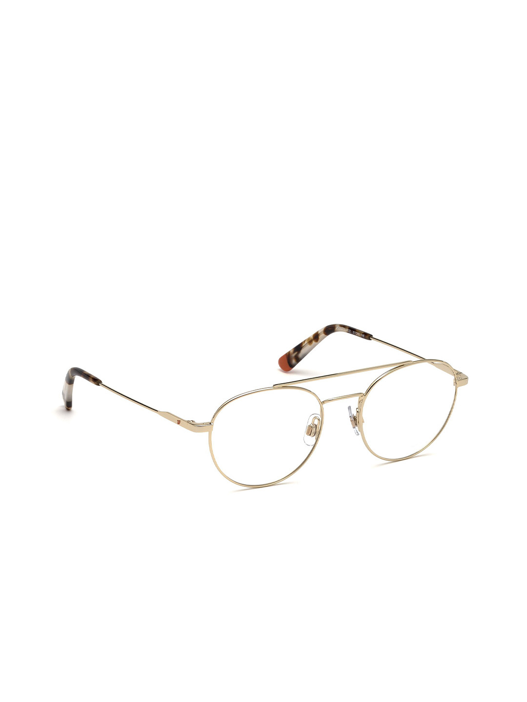 WEB EYEWEAR Men Gold-Toned & Brown Full Rim Aviator Frames WE5271 51 032