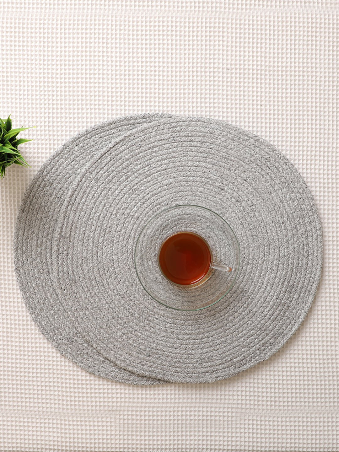 Jamio Firati Set Of 2 Grey Solid Table Placemats