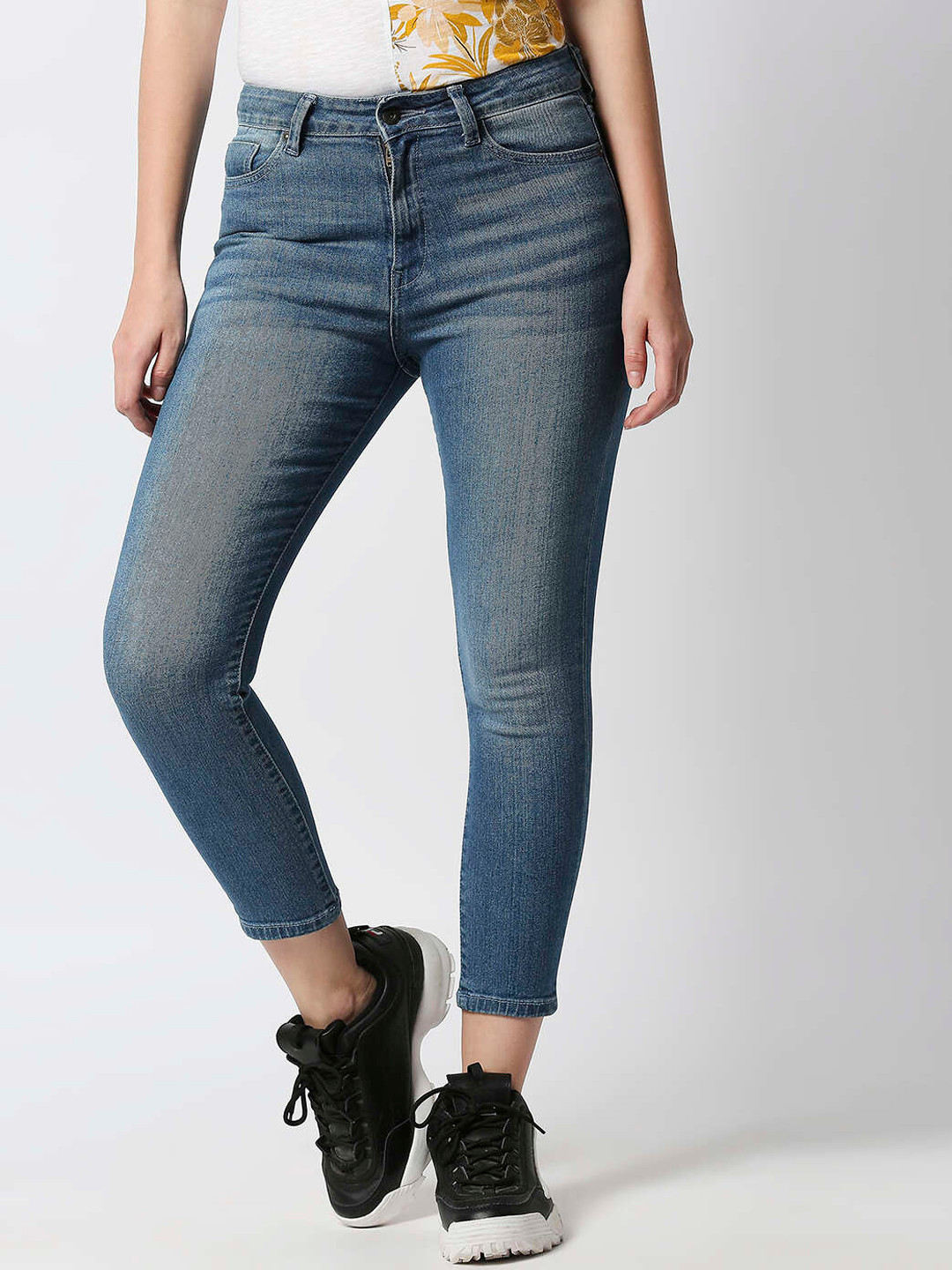 Pepe Jeans Women Blue Washed Denim Shorts