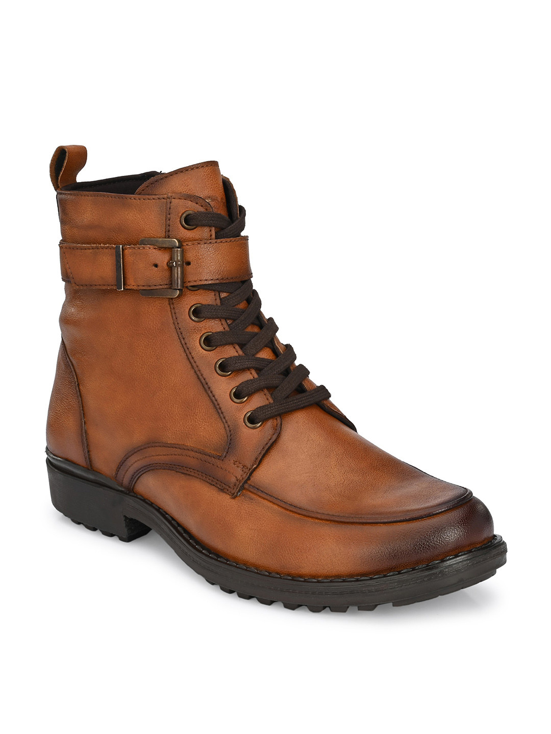 Delize Men Tan Ankle-Length Boots