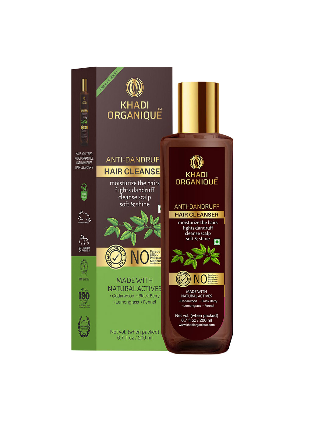 Khadi Organique Anti Dandruff Shampoo To Control Dandruff & Cleanse Scalp - 200ml