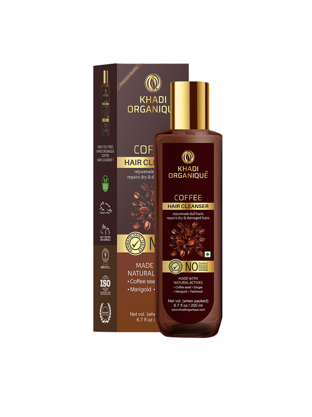 Khadi Organique Coffee Seeds Aloe Vera Shampoo - 200ML