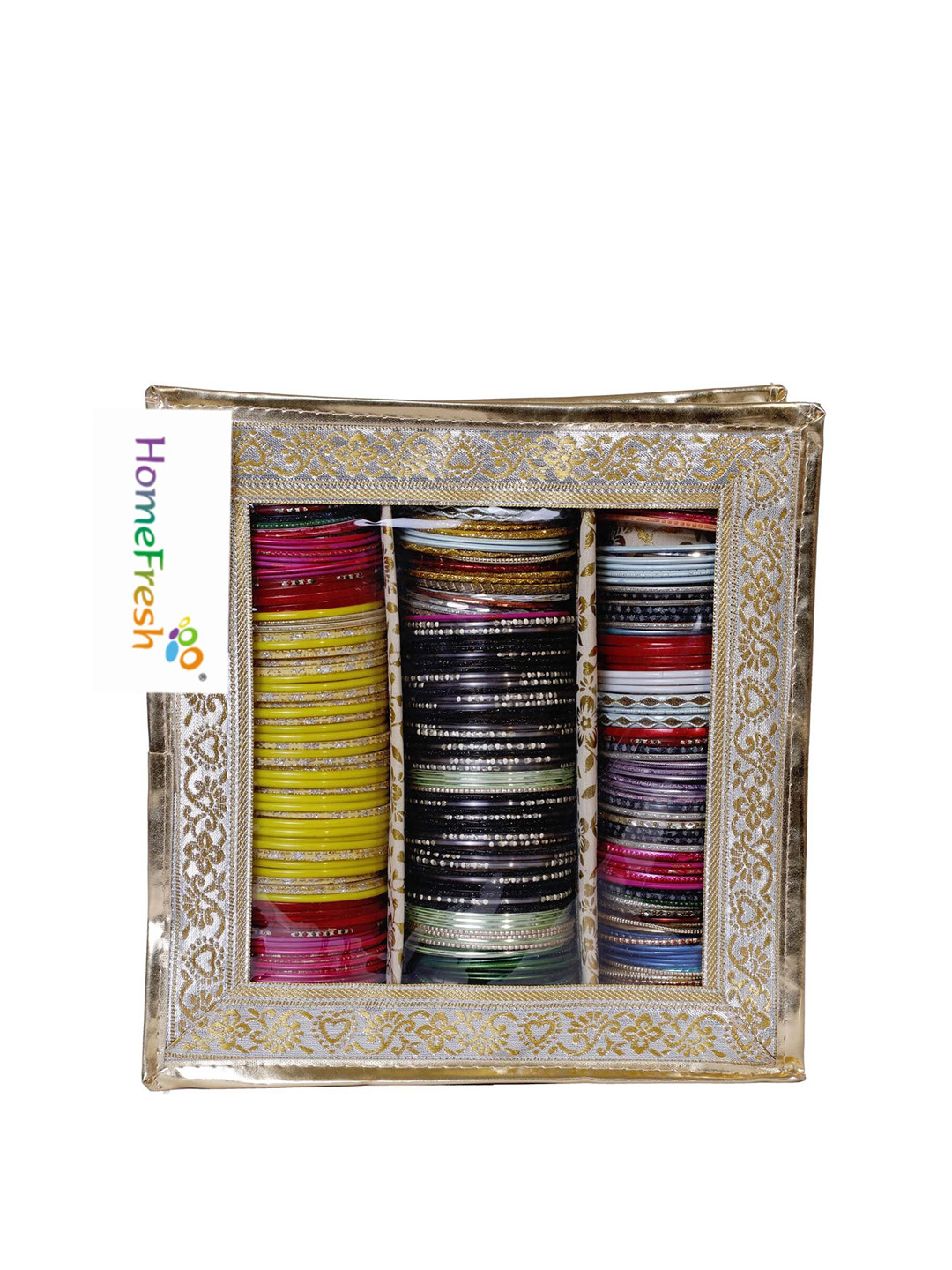 Home Fresh Gold-Toned Printed Organisers With Transparent Window