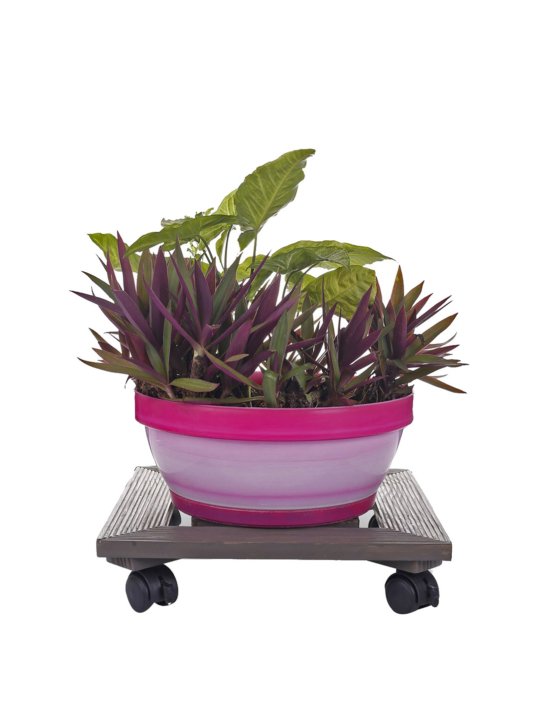 Sharpex Grey Solid Wooden Square Stand Garden Stake