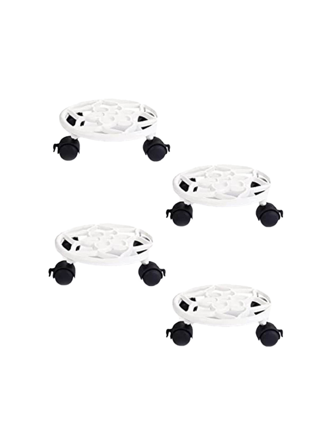 Sharpex Pack Of 4 White Iron Round Rack