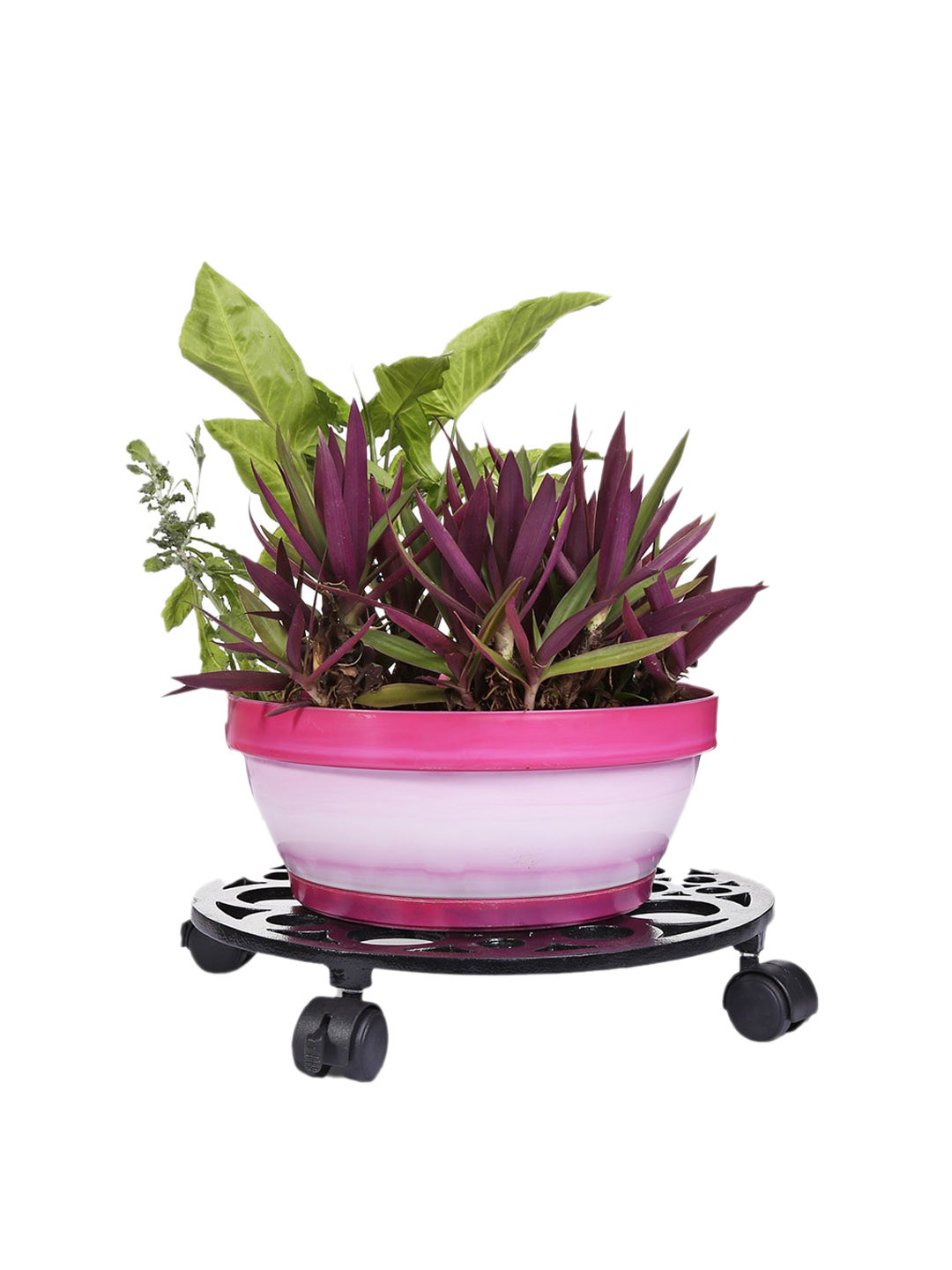 Sharpex Black Iron Dolly Round Rack Garden Accessories