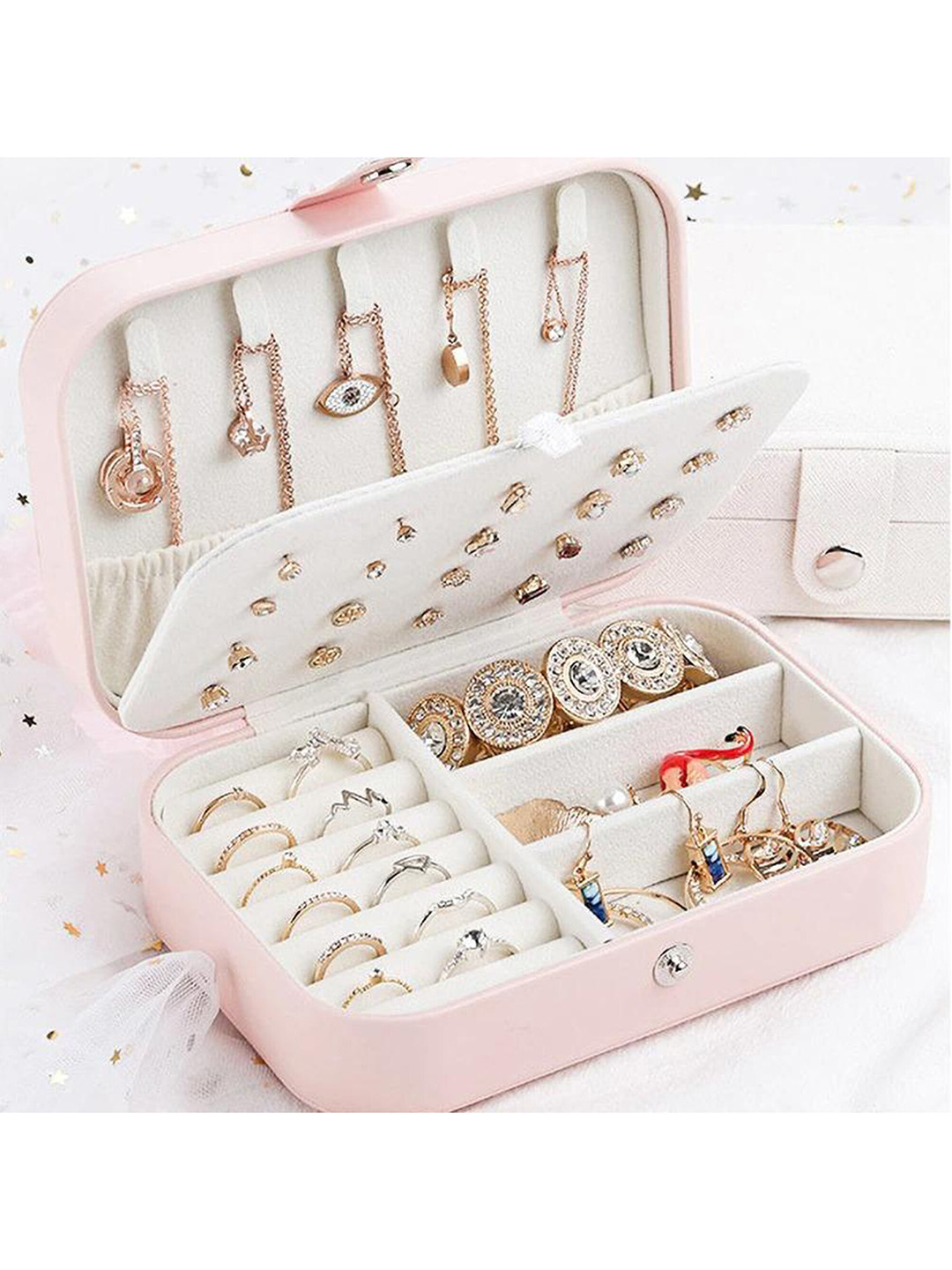 Sasimo Pink Solid Jewellery Organiser