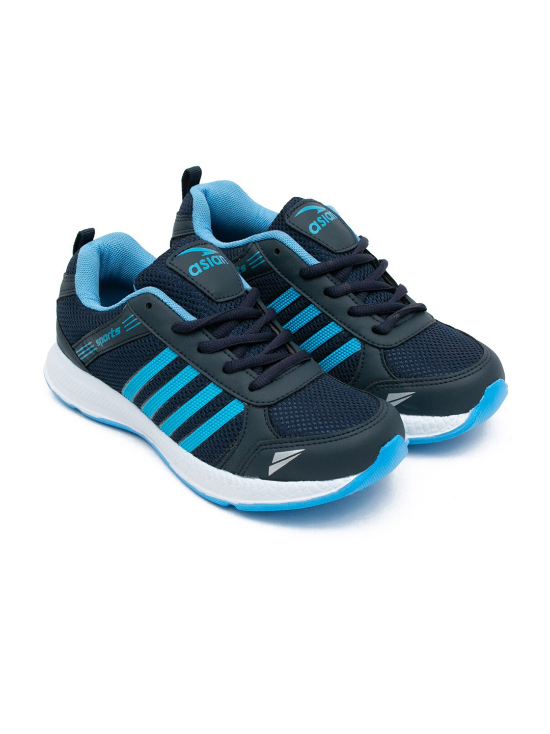 ASIAN Women Navy Blue Woven Design Sports Shoes