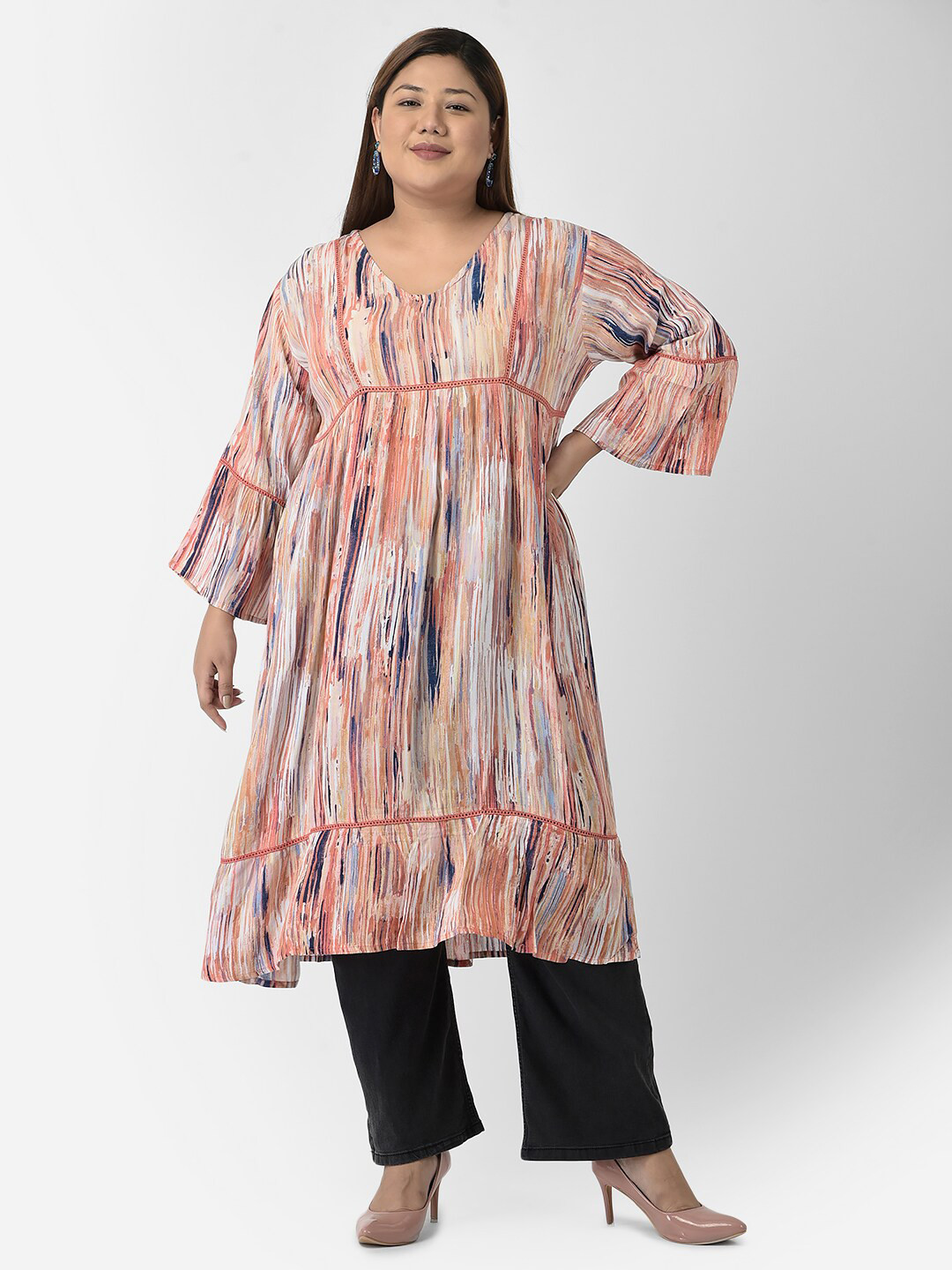 VELDRESS Women Multicolor Printed Rayon Tunic