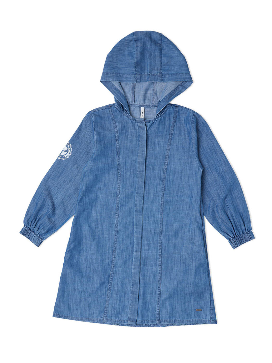 Pepe Jeans Blue Hooded A-Line Dress