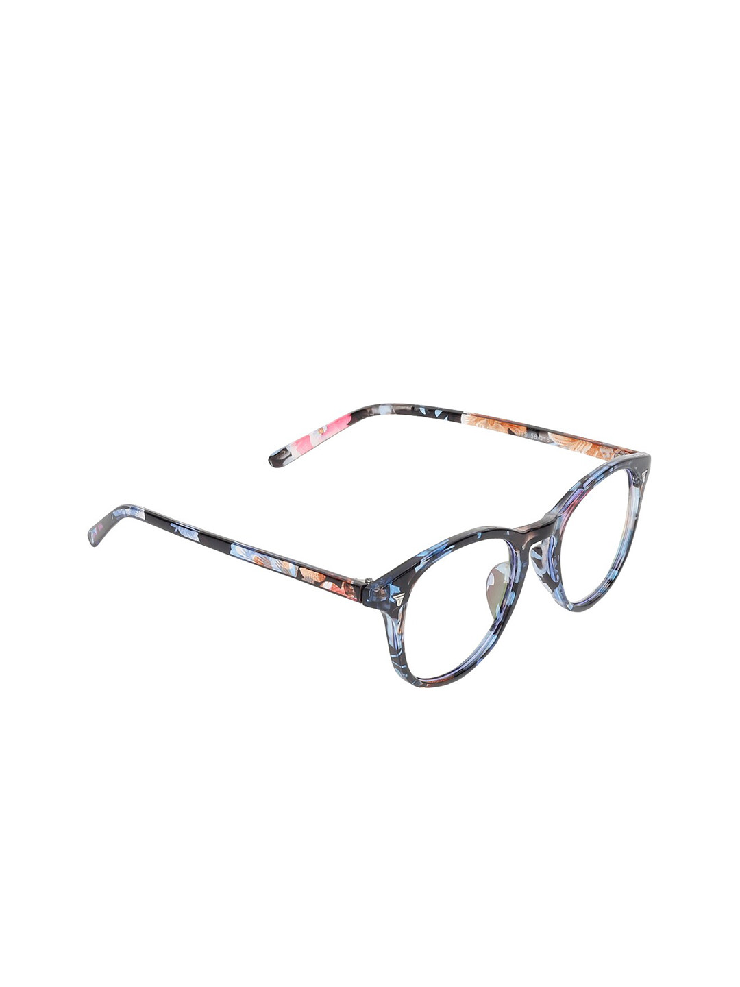 GARTH Unisex Clear Lens & Black Round Sunglasses with UV Protected Lens PENTO_MULTI_GRT