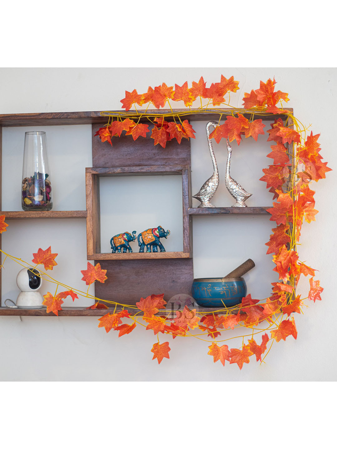 BS AMOR Unisex Orange Artificial Hanging Creeper Plant