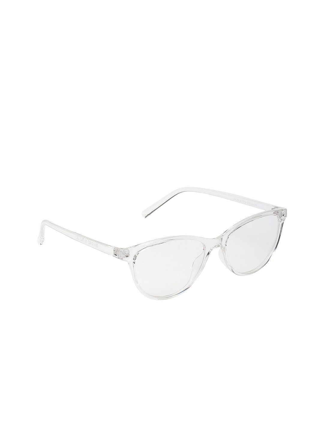 GARTH Unisex Clear Lens & White Aviator Sunglasses with UV Protected Lens