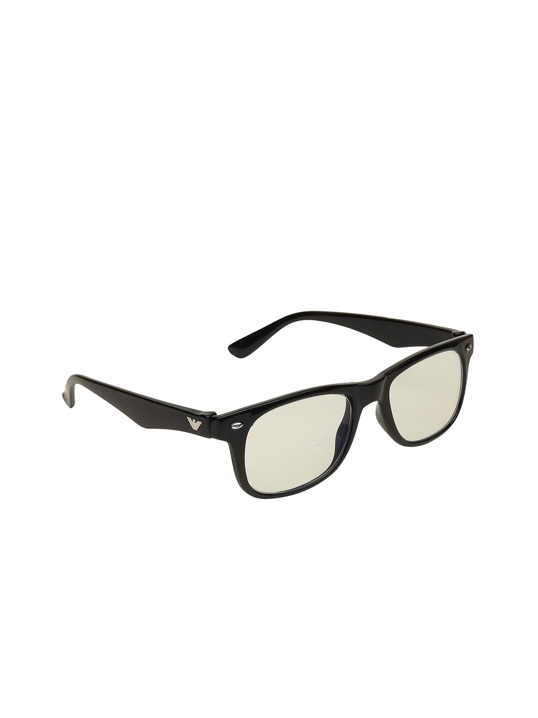 GARTH Unisex Clear Lens & Black Square Sunglasses with UV Protected Lens MODEL