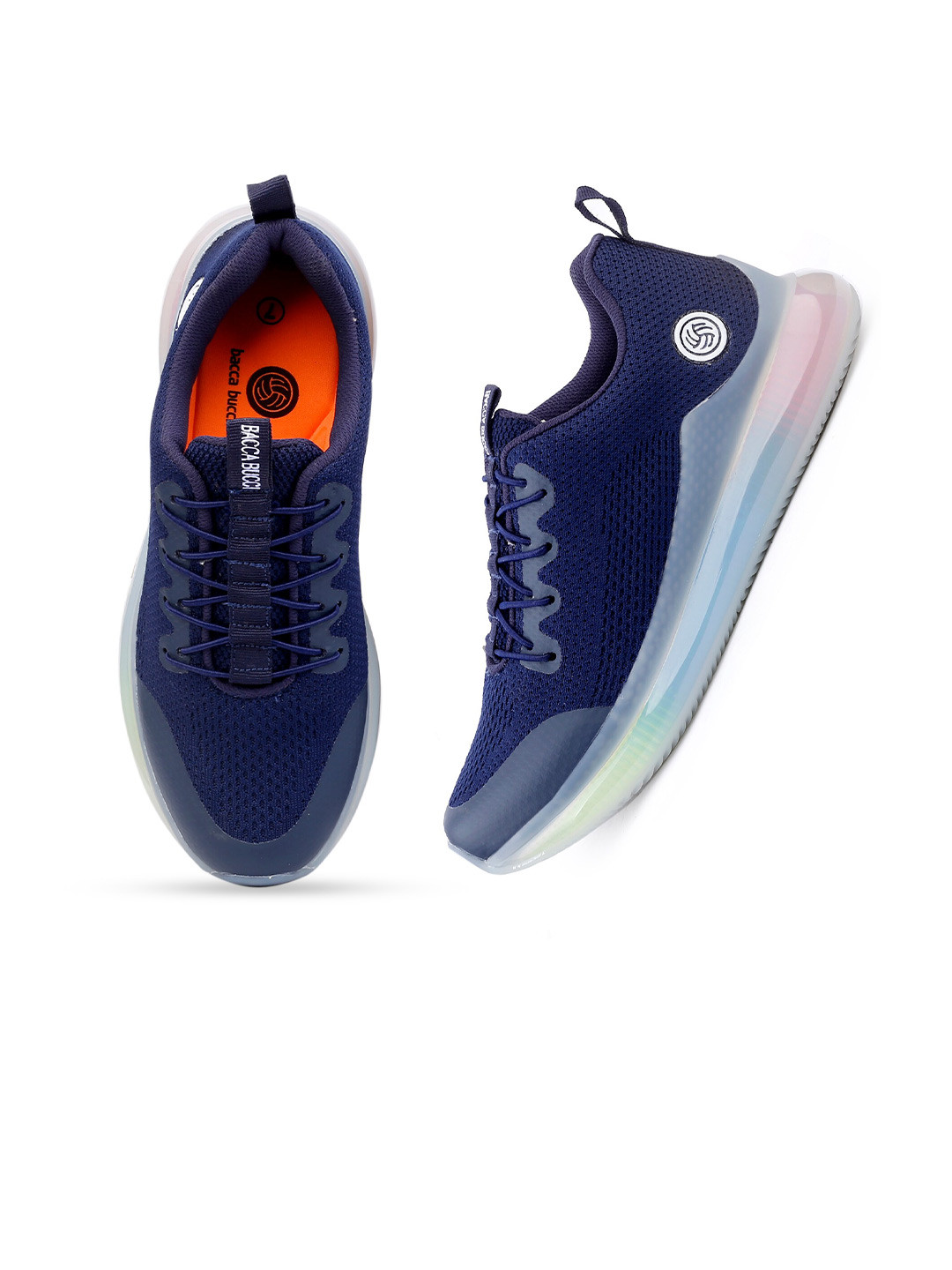bacca bucci Men Blue Mesh Training or Gym Non-Marking Shoes