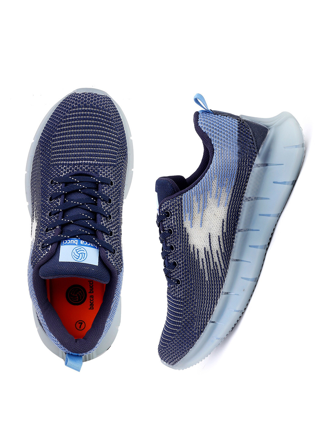 bacca bucci Men Blue Mesh Training or Gym Non-Marking Shoes