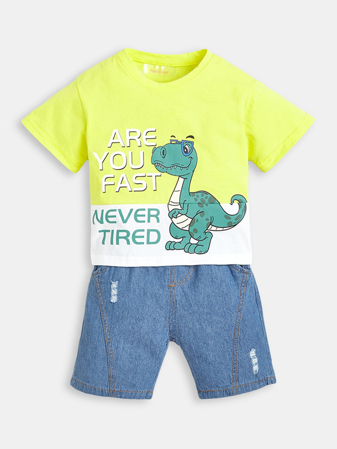 Hopscotch Boys Yellow And Blue Clothing Set