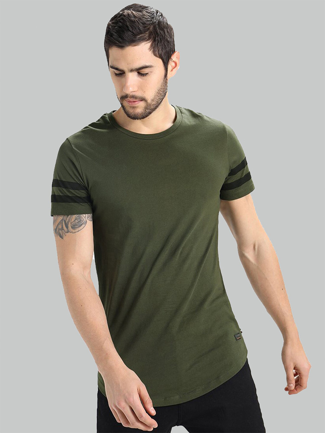 Trends Tower Men Olive Green T-shirt