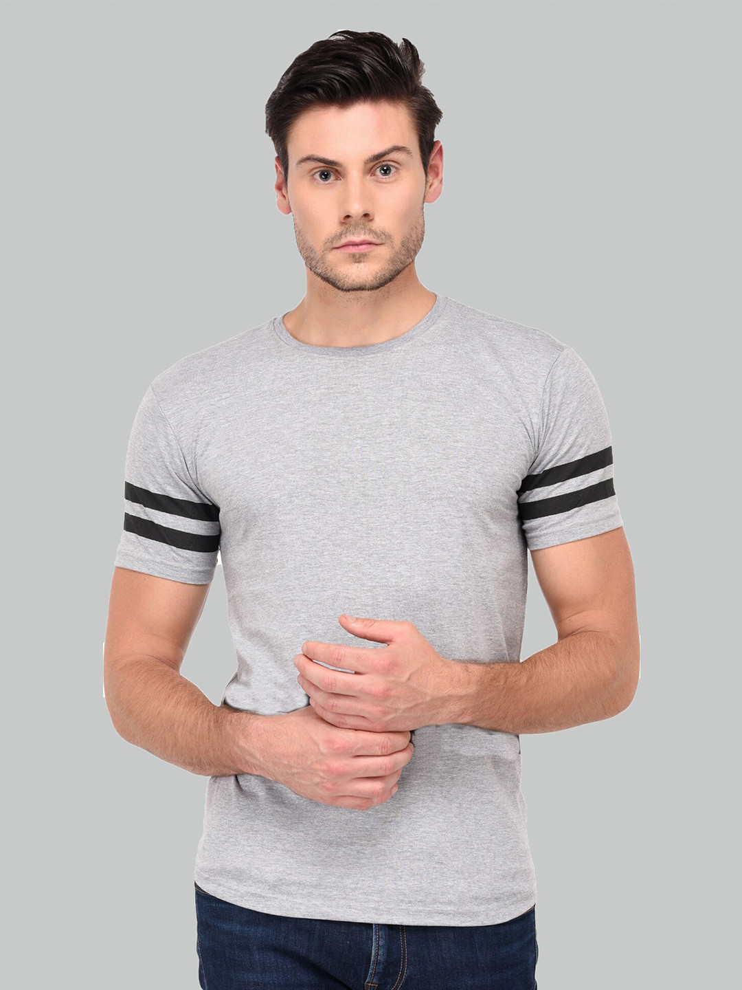 Trends Tower Men Grey Melange T-shirt