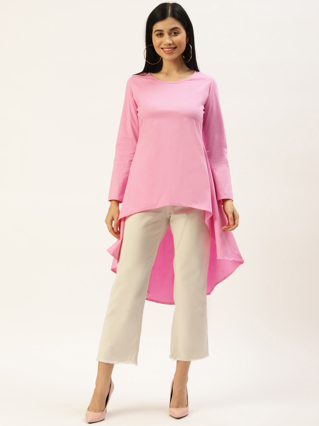 BRINNS Pink High-Low Longline Top