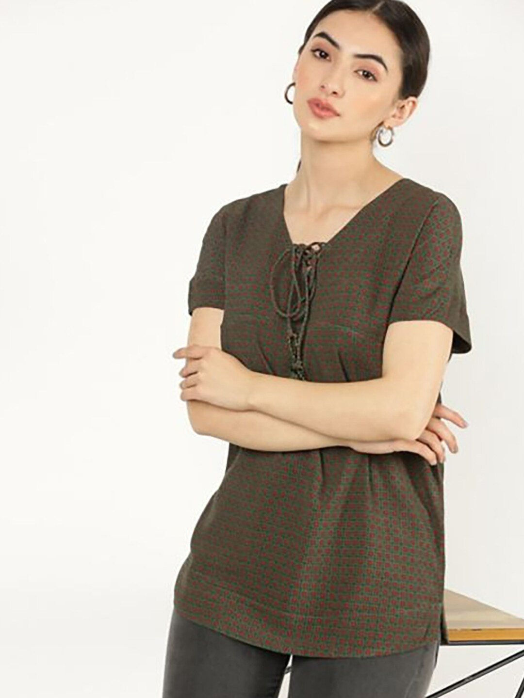 Marks & Spencer Green Styled Back Top