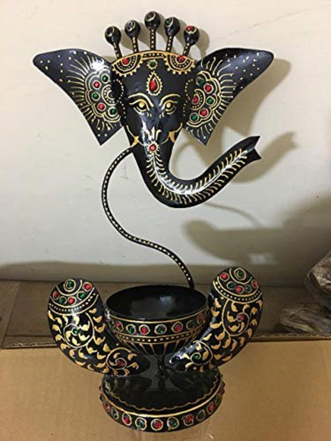 Fashion Bizz Black Ganesha T-Light Holder